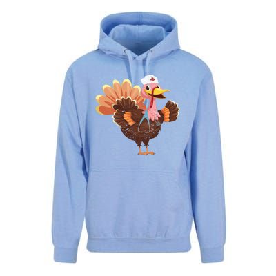 Turkey Nurse Stethoscope Funny Thanksgiving Nurses Rn Icu Er Gift Unisex Surf Hoodie