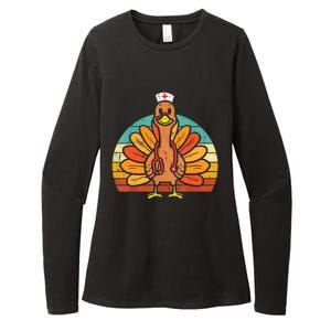 Turkey Nurse Stethoscope Thanksgiving Nurses Rn Icu Er Gift Womens CVC Long Sleeve Shirt