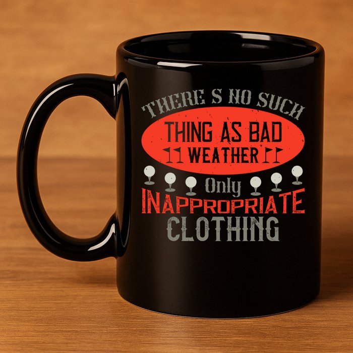 There’s No Such Thing As Bad Weather, Only Inappropriate Clothing 11oz C Handle Ceramic Mug