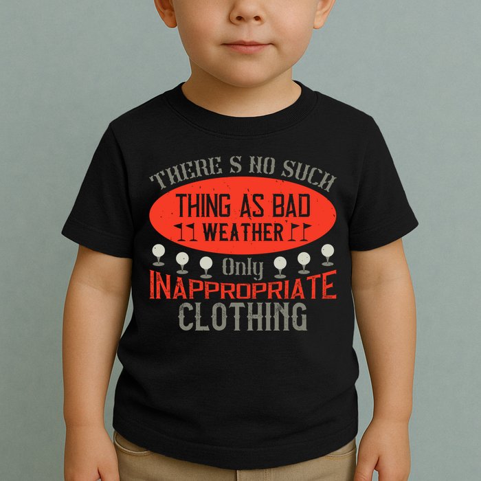 There’s No Such Thing As Bad Weather, Only Inappropriate Clothing Toddler T-Shirt