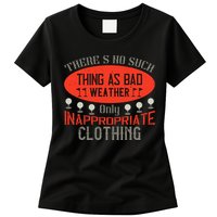 There’s No Such Thing As Bad Weather, Only Inappropriate Clothing Womens T-Shirt