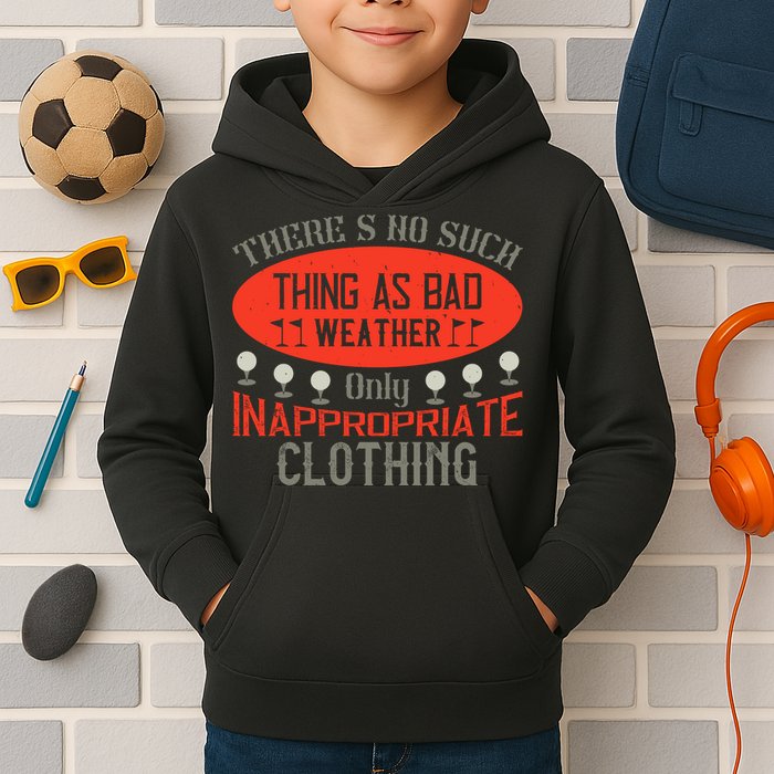 There’s No Such Thing As Bad Weather, Only Inappropriate Clothing Kids Hoodie