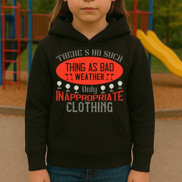 There’s No Such Thing As Bad Weather, Only Inappropriate Clothing Kids Hoodie
