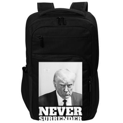 Trump Never Surrender Mug Shot Impact Tech Backpack