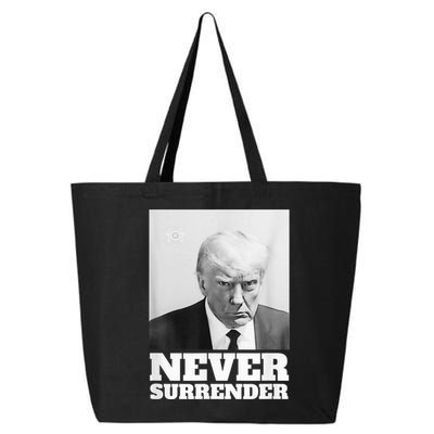 Trump Never Surrender Mug Shot 25L Jumbo Tote