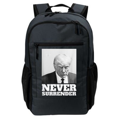 Trump Never Surrender Mug Shot Daily Commute Backpack