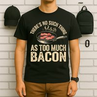 There's No Such Thing As Too Much Bacon Funny  T-Shirt
