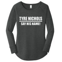 Tyre Nichols Say His Name! Women's Perfect Tri Tunic Long Sleeve Shirt