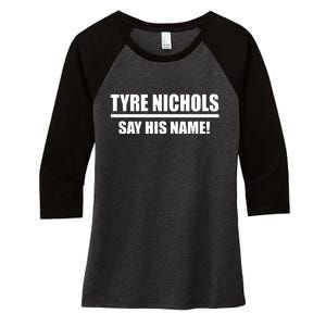 Tyre Nichols Say His Name! Women's Tri-Blend 3/4-Sleeve Raglan Shirt