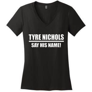 Tyre Nichols Say His Name! Women's V-Neck T-Shirt