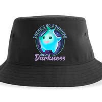 Theres No Sunshine Only Darkness Shiny Sustainable Bucket Hat