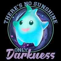 Theres No Sunshine Only Darkness Shiny Drawstring Bag