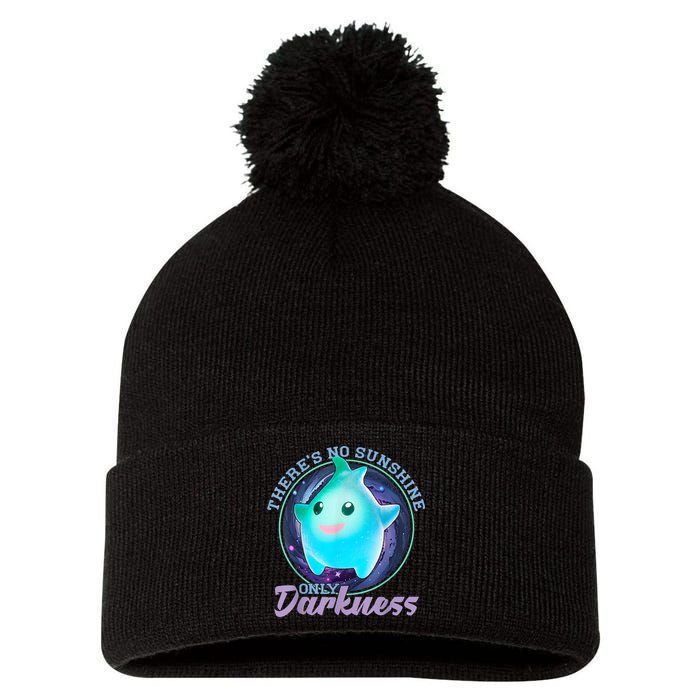 Theres No Sunshine Only Darkness Shiny Pom Pom 12in Knit Beanie