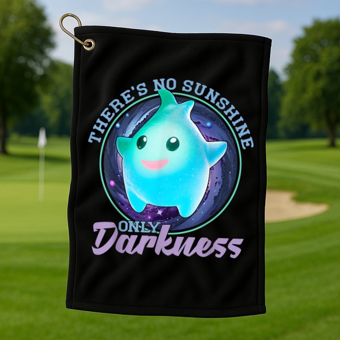 Theres No Sunshine Only Darkness Shiny Golf Towel