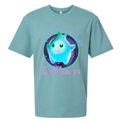 Theres No Sunshine Only Darkness Shiny Sueded Cloud Jersey T-Shirt