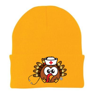 Thanksgiving Nurse Turkey Gift Cool Funny Feast Day Gift Knit Cap Winter Beanie