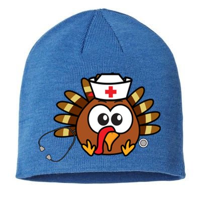 Thanksgiving Nurse Turkey Gift Cool Funny Feast Day Gift Sustainable Beanie