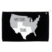 Texas Not Texas With America Map Grommeted Golf Towel