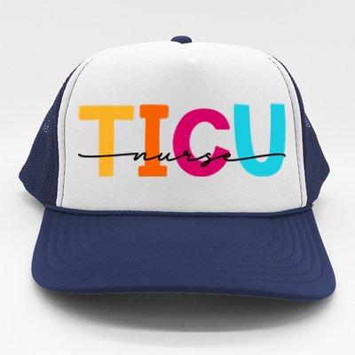 Ticu Nurse Trauma Icu Nurses Emergency Room Nurse Er Gift Trucker Hat