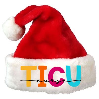 Ticu Nurse Trauma Icu Nurses Emergency Room Nurse Er Gift Premium Christmas Santa Hat