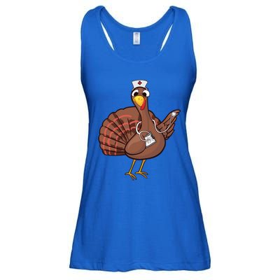 Thanksgiving Nurse Turkey Gift Cool Funny Feast Day Gift Ladies Essential Flowy Tank