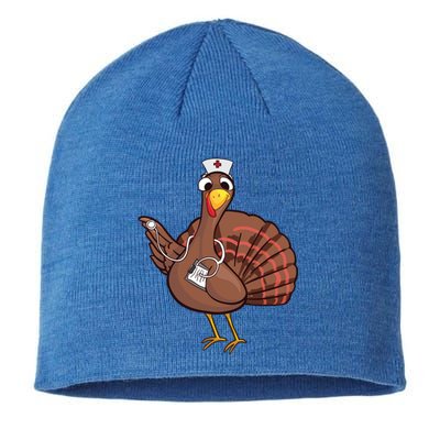 Thanksgiving Nurse Turkey Cool Gift Cool Funny Feast Day Gift Sustainable Beanie