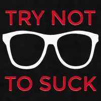 Try Not To Suck Funny Baseball Ladies PosiCharge Tri-Blend Wicking Tank