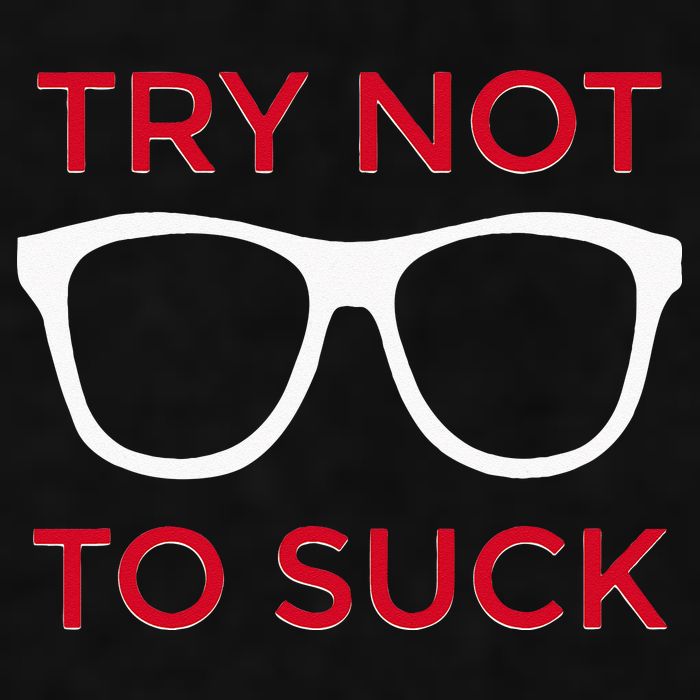 Try Not To Suck Funny Baseball Ladies PosiCharge Tri-Blend Wicking Tank