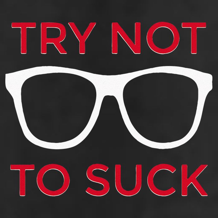 Try Not To Suck Funny Baseball Garment-Dyed Fleece Hoodie
