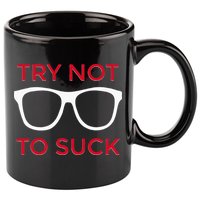 Try Not To Suck Funny Baseball 11oz C Handle Ceramic Mug