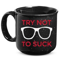 Try Not To Suck Funny Baseball 15oz Campfire Ceramic Mug