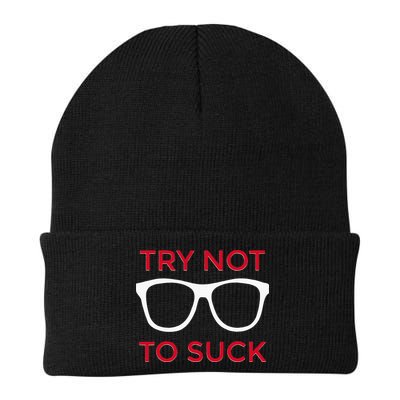Try Not To Suck Funny Baseball Beanie