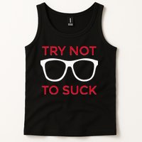 Try Not To Suck Funny Baseball Tank Top