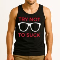 Try Not To Suck Funny Baseball Tank Top