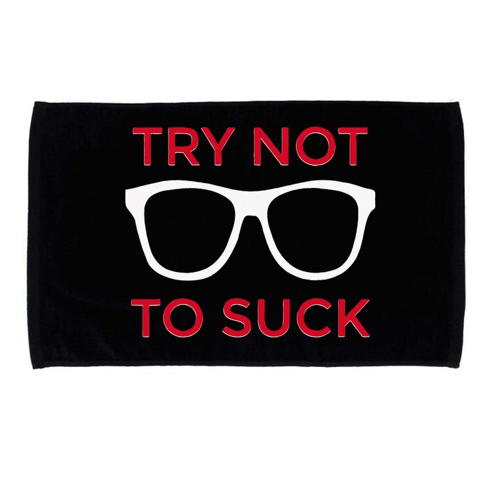 Try Not To Suck Funny Baseball Microfiber Hand Towel