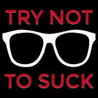 Try Not To Suck Funny Baseball Cropped Pullover Crew