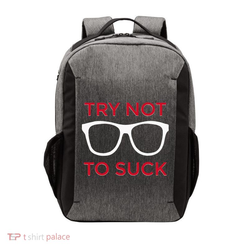 Try Not To Suck Funny Baseball Vector Backpack