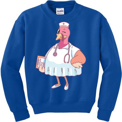 Thanksgiving Nurse Turkey Gift Kids Sweatshirt