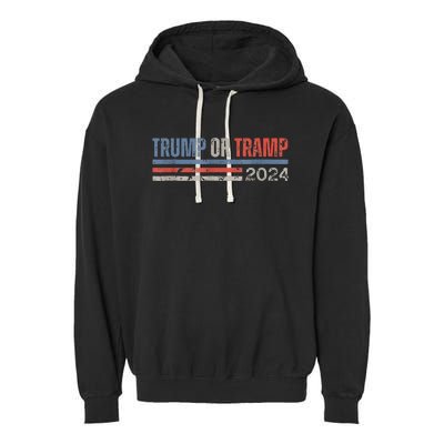 Trump Not The Tramp Trump Vance 2024 Garment-Dyed Fleece Hoodie