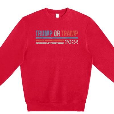 Trump Not The Tramp Trump Vance 2024 Premium Crewneck Sweatshirt