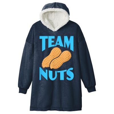 Team Nuts Team Boy Gender Reveal Pregnancy Baby Party Hooded Wearable Blanket