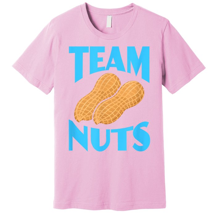 Team Nuts Team Boy Gender Reveal Pregnancy Baby Party Premium T-Shirt