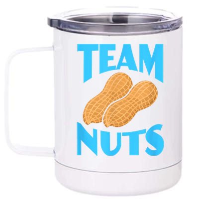 Team Nuts Team Boy Gender Reveal Pregnancy Baby Party 12 oz Stainless Steel Tumbler Cup