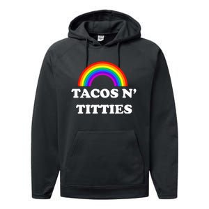 Tacos N Titties Pride Month Lgbtq Performance Fleece Hoodie