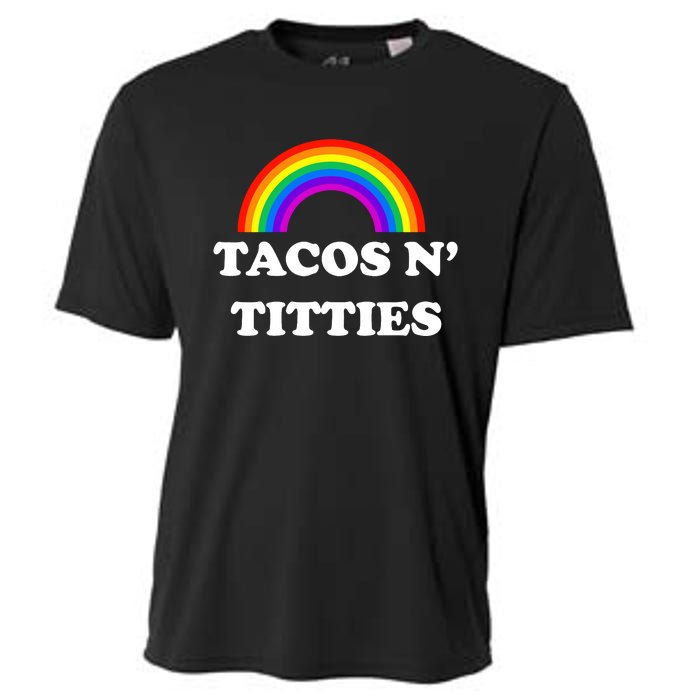 Tacos N Titties Pride Month Lgbtq Cooling Performance Crew T-Shirt