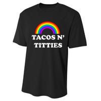 Tacos N Titties Pride Month Lgbtq Performance Sprint T-Shirt