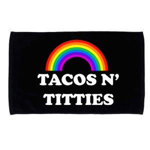 Tacos N Titties Pride Month Lgbtq Microfiber Hand Towel