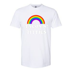 Tacos N Titties Pride Month Lgbtq Softstyle CVC T-Shirt