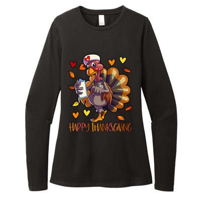 Turkey Nurse Thanksgiving  Holiday Nursing Womens CVC Long Sleeve Shirt