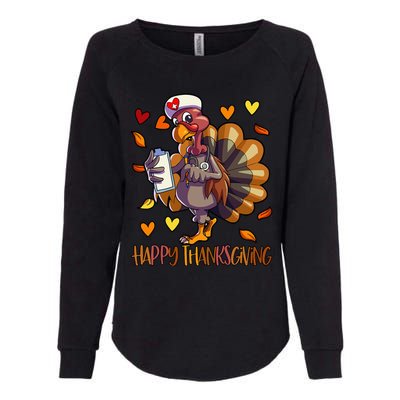 Turkey Nurse Thanksgiving  Holiday Nursing Womens California Wash Sweatshirt